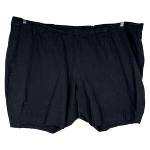 Roamans Plus Size 6X Shorts 42W 44W Black‎ Pull On Elastic Waist 10 Inch 1665